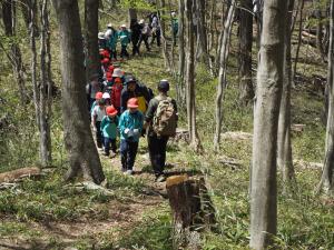 ししなご山登山の様子